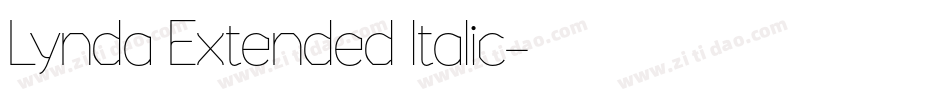 Lynda Extended Italic字体转换